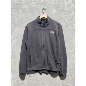 North Face‎ Jacket Mens Medium Gray Windwall Full Zip Fleece Coat Outdoors Adult